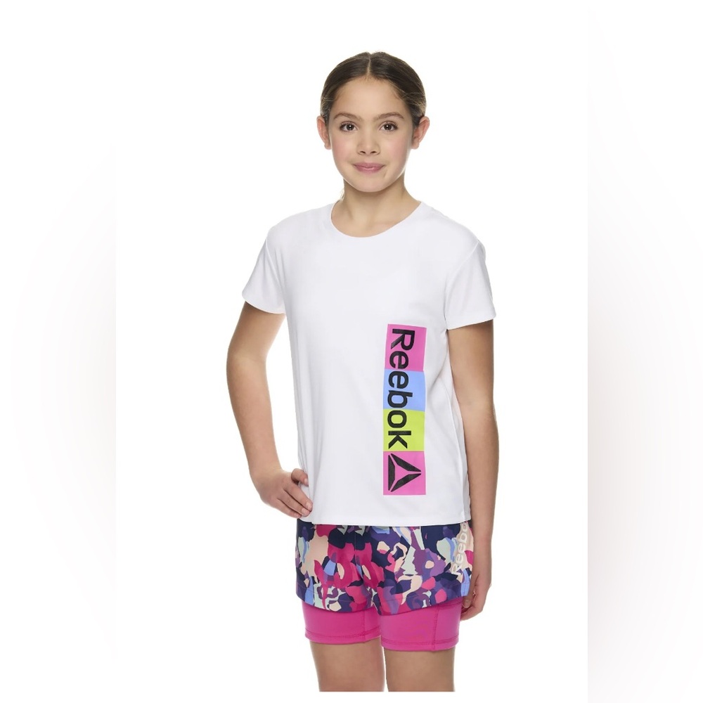 133. Reebok Girls Active Graphic Short Sleeve Tee